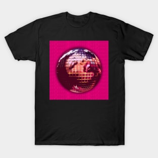 70s Pink & Hot Stuff Disco Ball T-Shirt